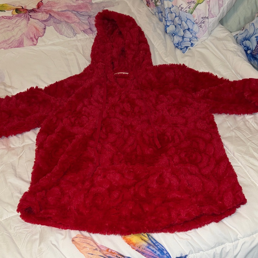 Cozy Red Kids Hooded Jacket